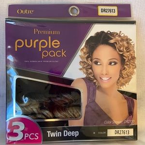 Purple Pack DR27613 3 pcs 100% Human Hair - (2 pks avail). Color:DR2730